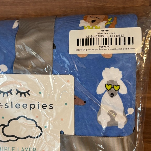 Little Sleepies Dapper Dog Cloud Blanket🐾 NEW - Picture 2 of 6